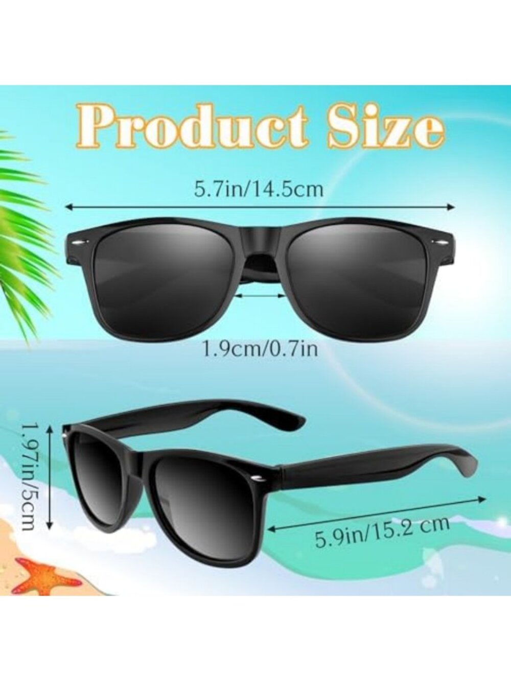 Bulk Sunglasses Party Favors - 6/12/24/48 Pack for Summer Beach, Pool & Weddings - Picture 3 of 6